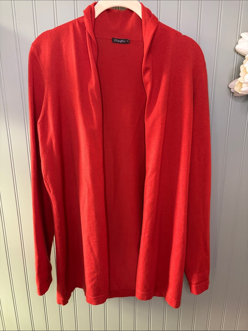 Women’s Open-Front Burnt Orange  Sweater Cardigan